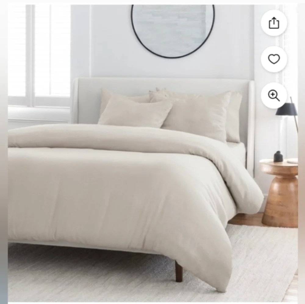 WelHome 3-Piece Relax Duvet Set Linen & Cotton OatmealFiber Content